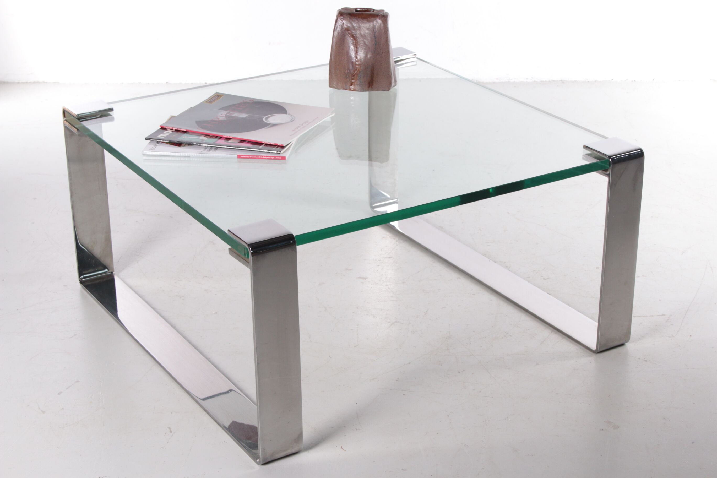 German Chrome and Glass coffee table Model Klassik 1022 Van Peter Draenert, 1960s