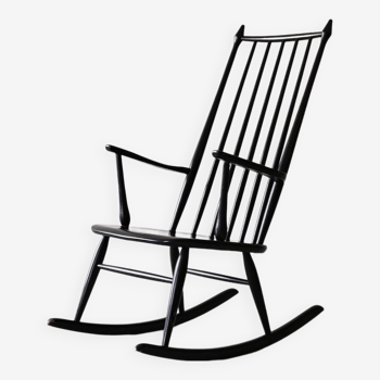 Rocking chair scandinave noir