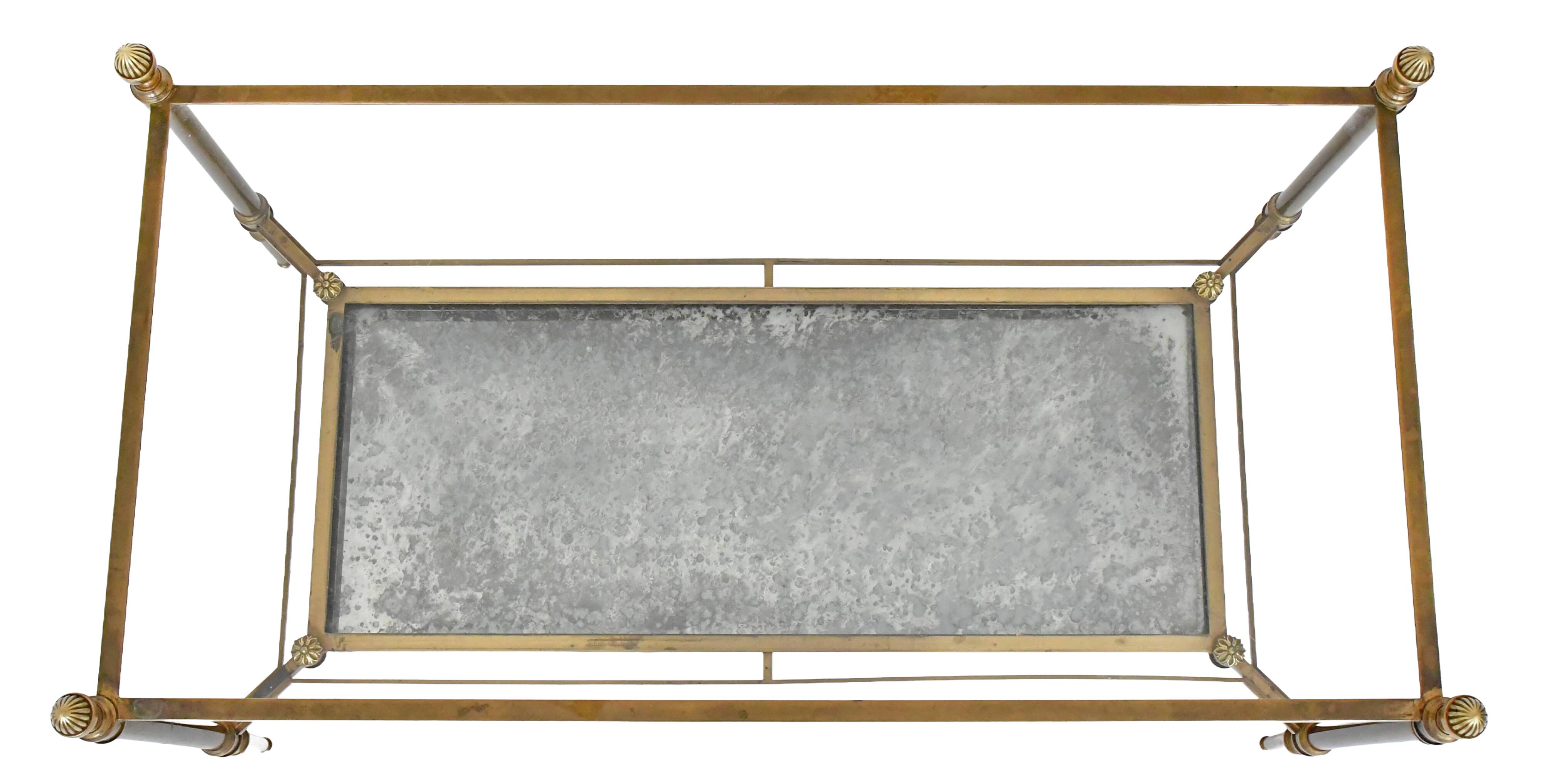 Bronze and gilded brass coffee table by Maison Jansen