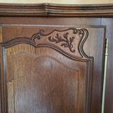 Wooden wardrobe 2/3 hanging space 1/3 linen closet