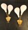 Pair of brass wall lamps design 50s - 60s