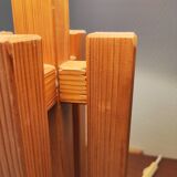 Modernist Scandinavian lamp in solid pine – Sweden, 1970s