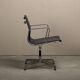 Multiple Eames Aluminum Group EA108 Dining Chairs Charcoal Netweave Mesh, Vitra