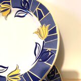 Assiettes céramique bleu