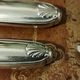 Set of 12 silver metal knives brand Alfénide with their case