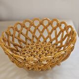 Woven ceramic basket