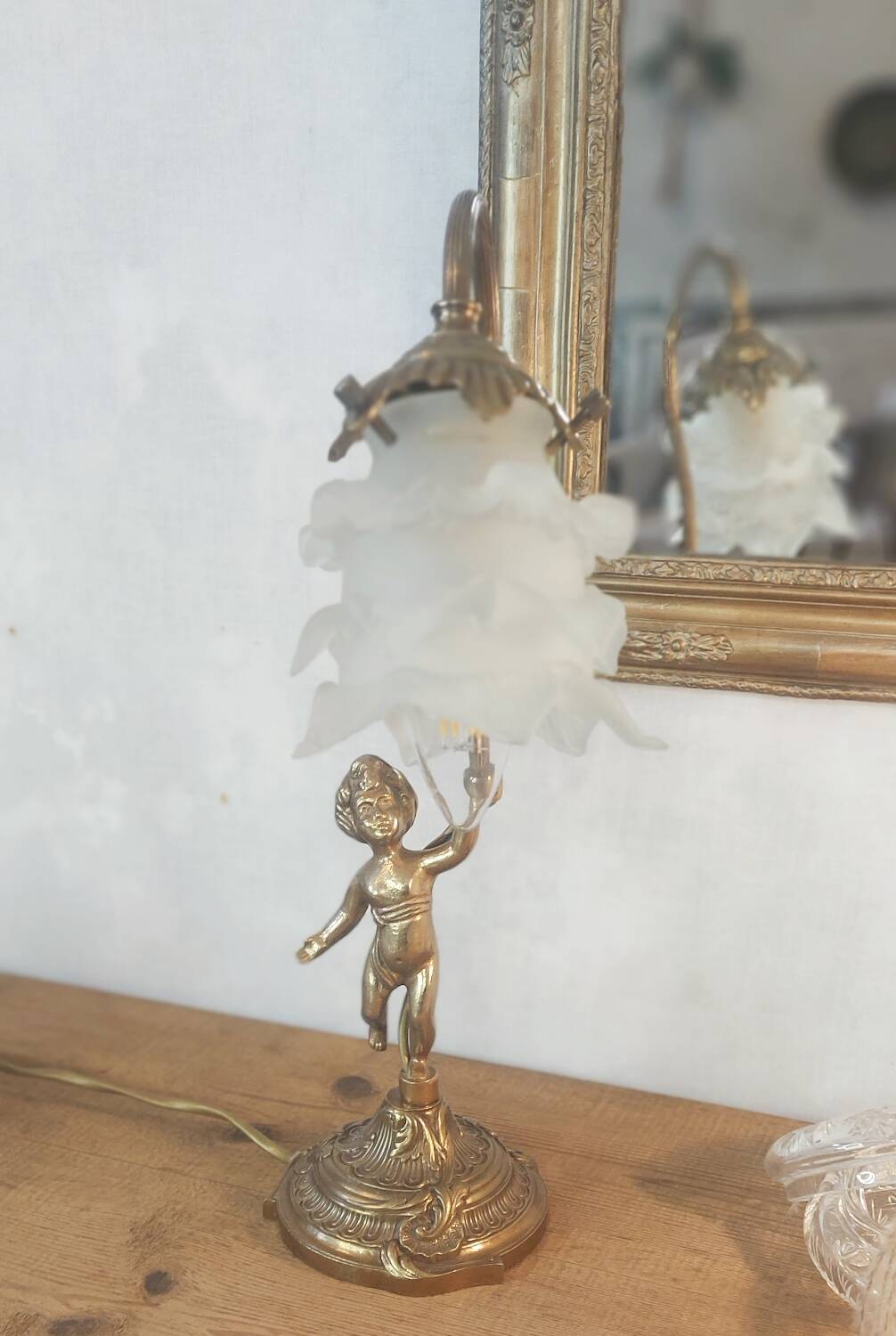 Pair of bronze table lamps