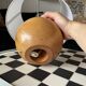 Lampe vintage en bois tourné massif