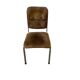 Set of 6 vintage chrome chairs with brown seats
