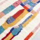 Contemporary azilal Moroccan Berber rug with colorful patterns 256x166cm