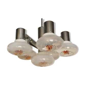 S from Mazzega 1980 Murano glass chandelier