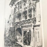 Pair of engraving/etchings signed Delas-Rodet