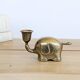 Vintage brass elephant figurine candle holder Haku mid-century