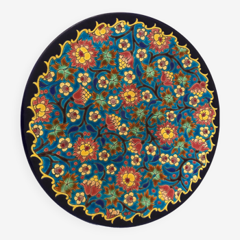 Longwy enamel decorative plate