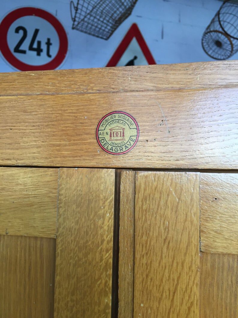 Armoire d'école vintage Delagrave 1960