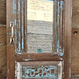 Burmese teak window mirror