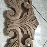 Old pediment in cut wood