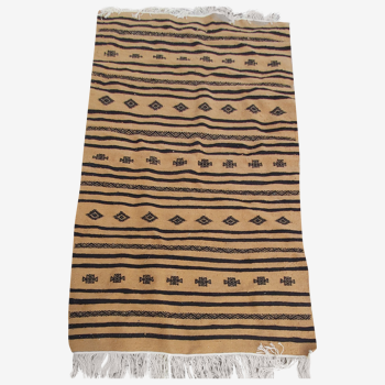 Tapis kilim multicolore fait main en pure laine - 150x90cm