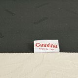 Maralunga 3-seat Sofa with Footrest in offwhite by Vico Magistretti for Cassina, Italy