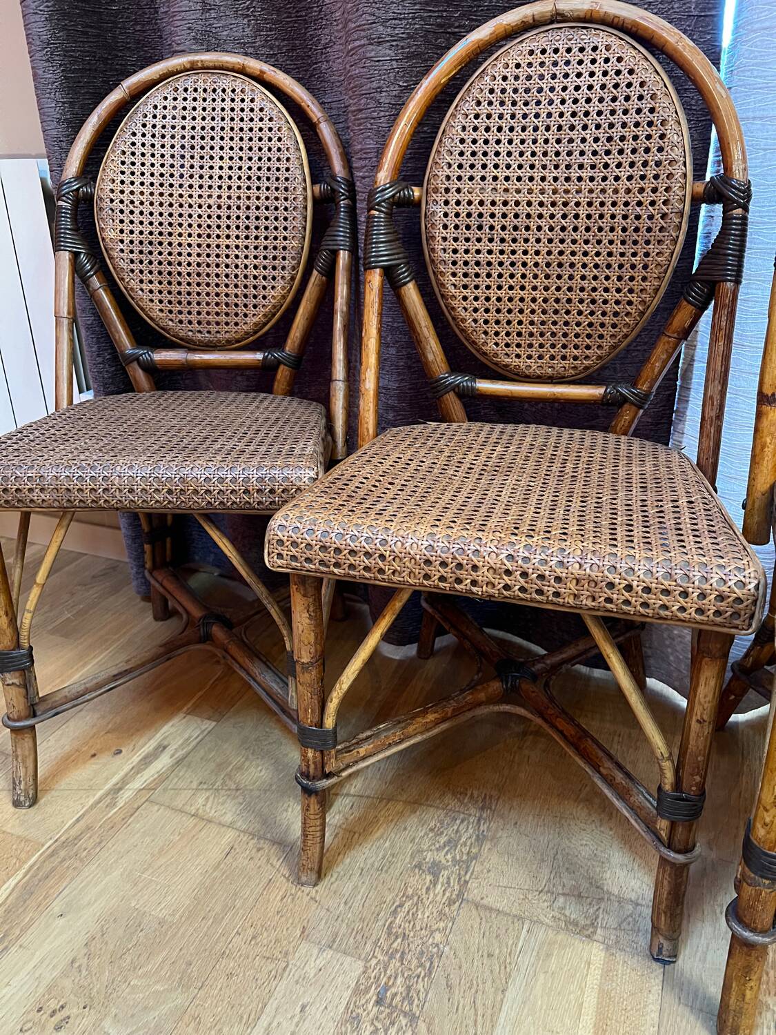 Chaises bistrot rotin