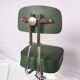 Chaise pivotante en skaï vert et acier chromé, Pullman, 1960
