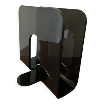 Smoked Plexiglas magazine rack Emporium
