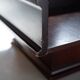 Vintage Mahogany Coffee Table with Glass Top – 1970s