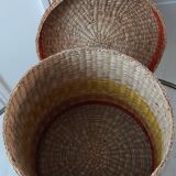 Wicker pan with vintage lid