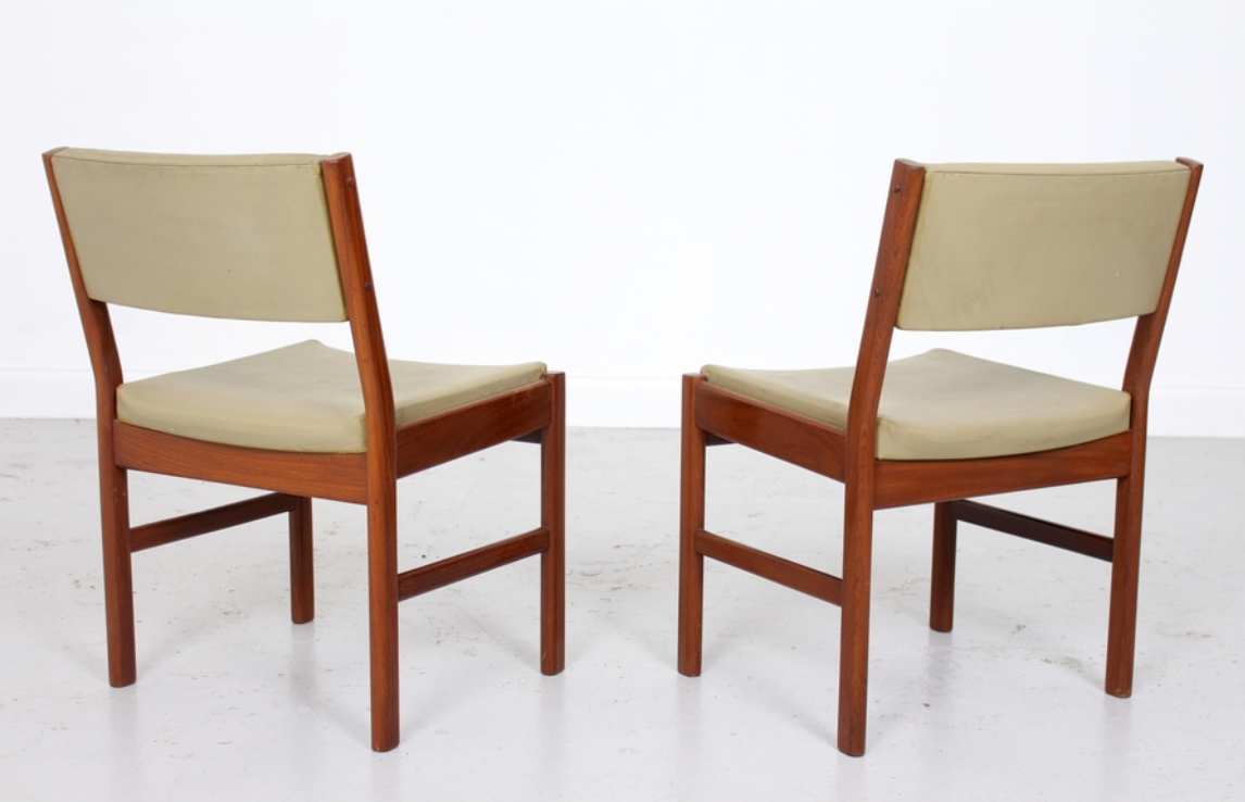 Vintage teak lounge chairs, Denmark, by MCM
