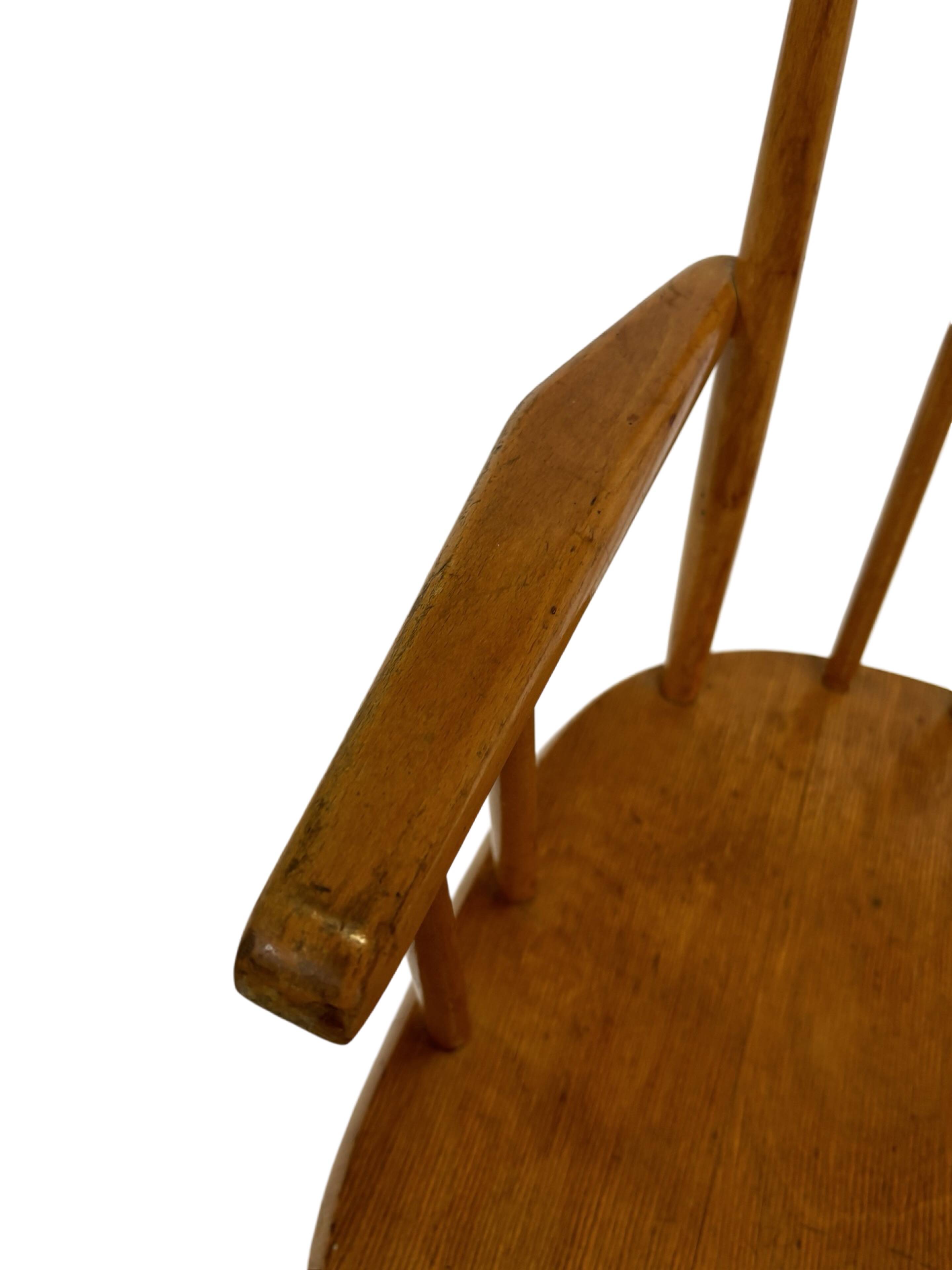 Vintage children's chair children's room slatted chair design 50's