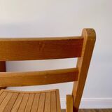 vintage beech wood folding chair from the 70s