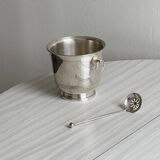 Silver metal ice bucket
