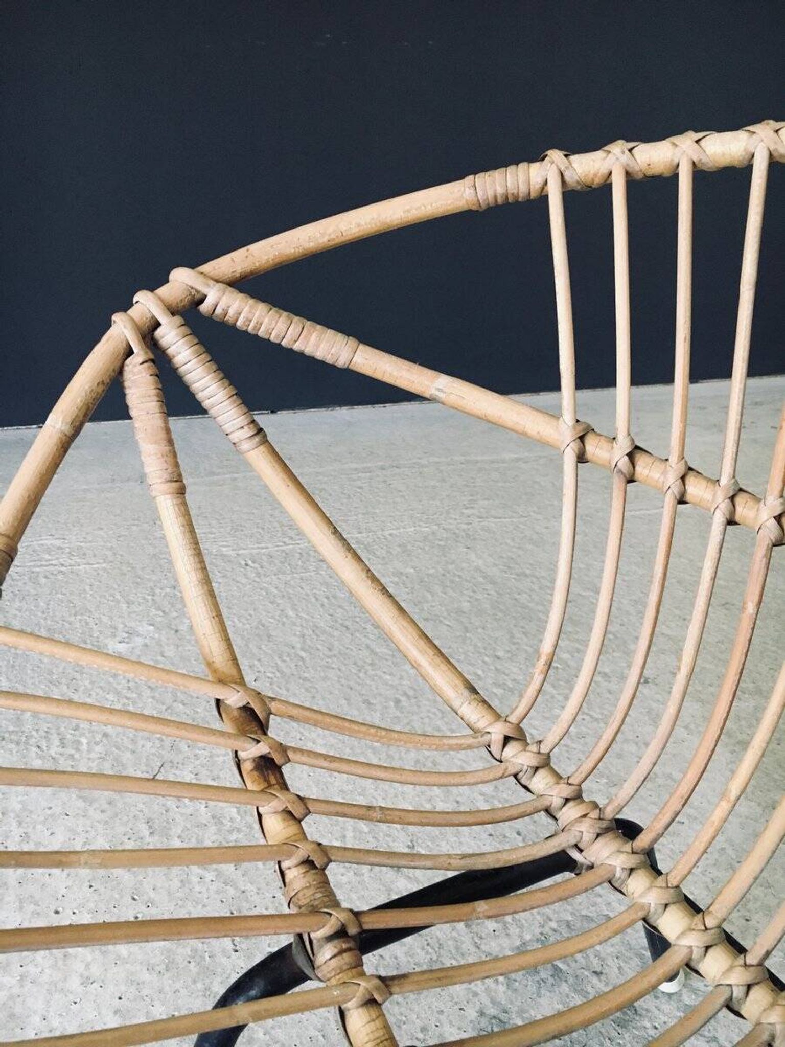 Mid-Century Modern Bamboo Lounge Chair, France, 1950s