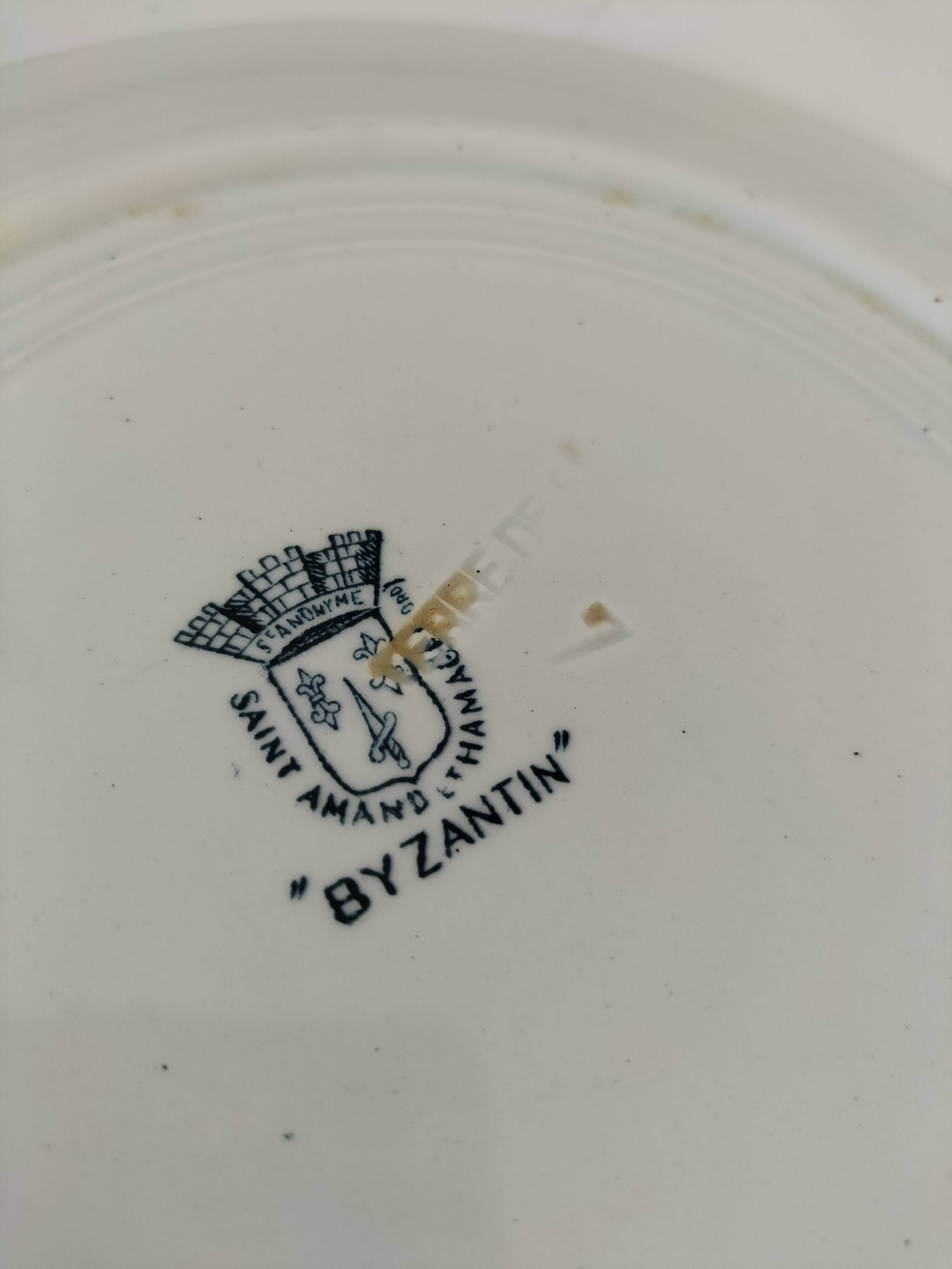 6 Saint-Amand Hamage ironstone plates – Byzantine decor