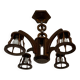 50s wooden chandelier