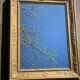 Beveled gold mirror