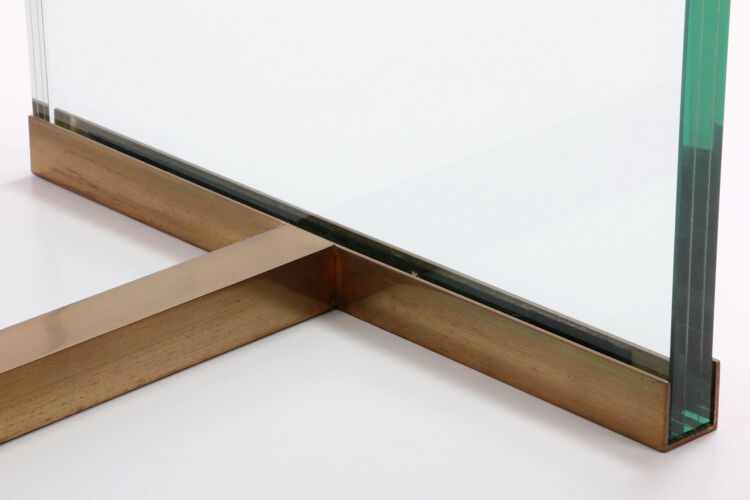 Table d’appoint en verre design par Peter Ghyczy Modèle T30, 1970