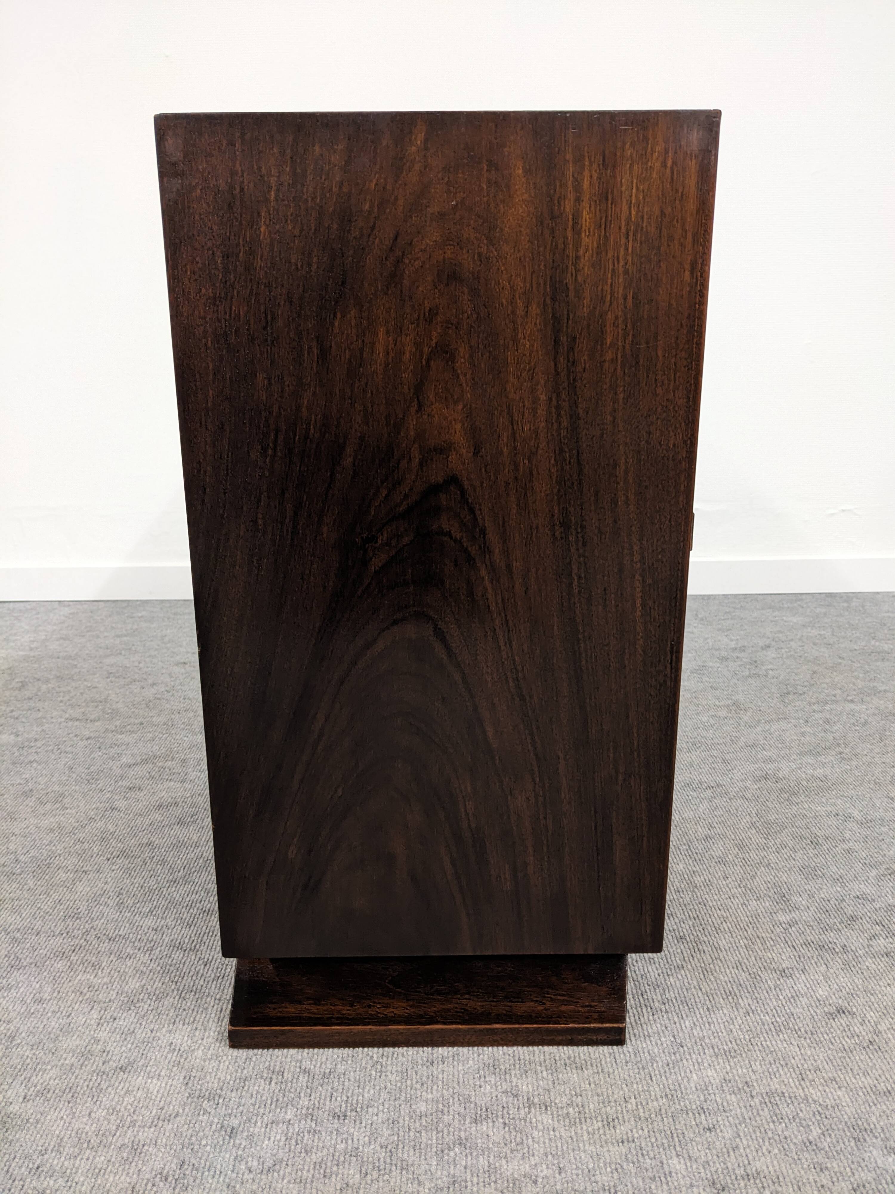 Pair of Art Deco rosewood bedside tables circa 1930