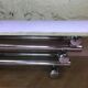 Coffee table with steel tube structure and marble top