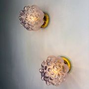 Paire de appliques en verre bulle – style Helena Tynell, Allemagne, vers les années 1970.