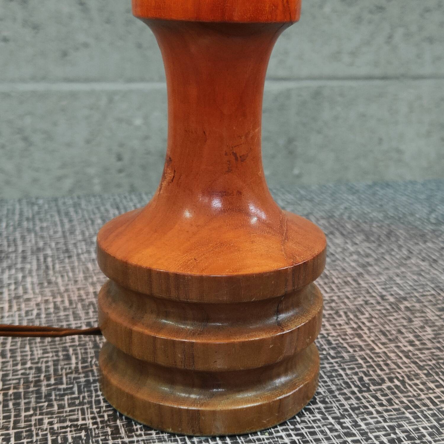 Small turned wooden lamp 1970