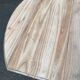 Renovated square extendable dining table in raw solid cherry wood, Louis XVI style.