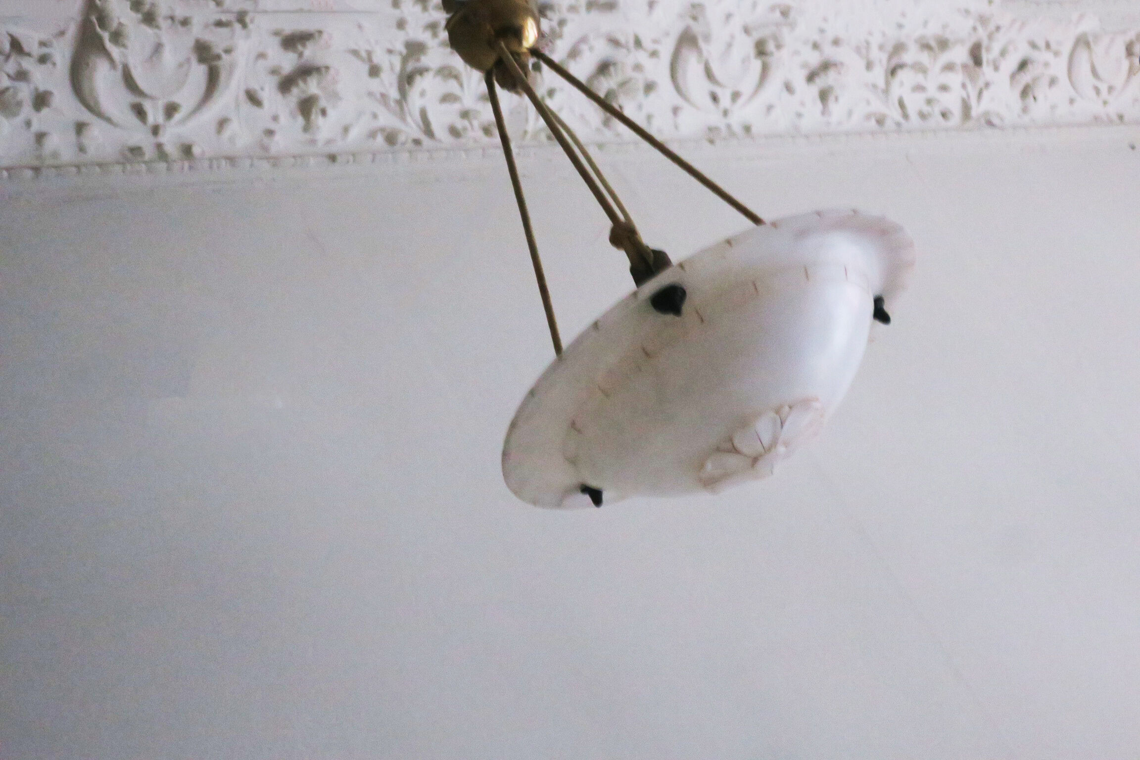 Alabaster pendant ceiling light, 1920