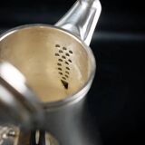 Silver-plated metal verseuse by Christofle, Marly model, Rocaille ornaments.