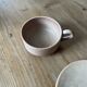 Tasse large en gré + sous tasse