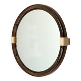 Miroir mural pivotant Space Age en plastique fumé, France années 70