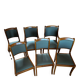 4 chairs and 2 armchairs in cherry wood