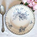 Antique earthenware soup plates