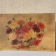 Painting the bouquet of vintage dahlias signed Blanchard