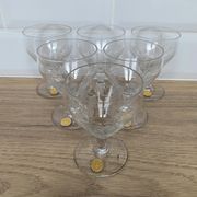 Set of 6 engraved wine glasses